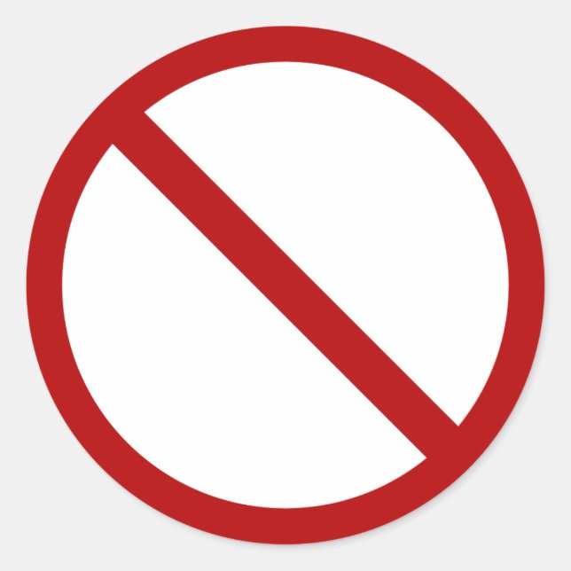 Pegatina Redonda No oficial internacional de símbolos ISO 3864-1 (Anverso)