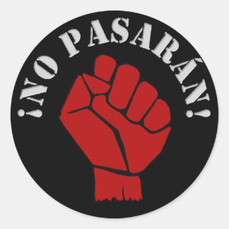 PEGATINA REDONDA NO PASARÁN