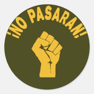 Pegatina Redonda No Pasaran - No Pasarán