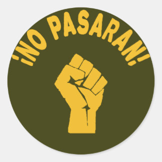 Pegatina Redonda No Pasaran - No Pasarán