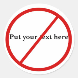 Pegatina Redonda No permitido