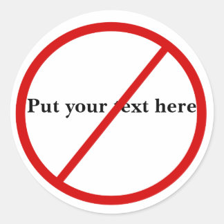 Pegatina Redonda No permitido