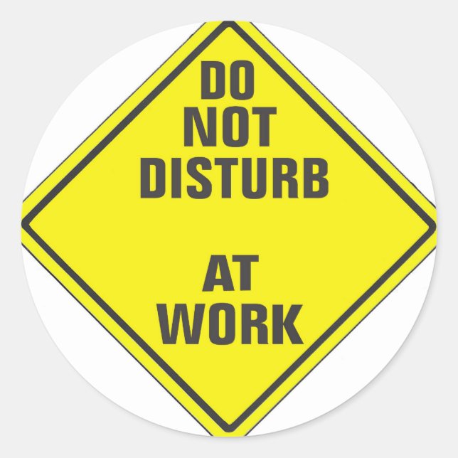 PEGATINA REDONDA NO PERTURBA EL RÓTULO PERSONALIZADO PRO PARA NADIE (Anverso)