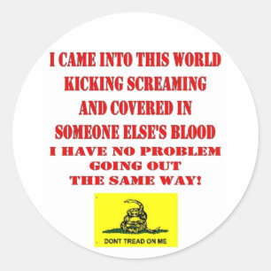 PEGATINA REDONDA NO PISE EN MÍ