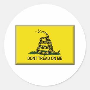Pegatina Redonda No pise en mí Bandera-Unió estados