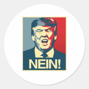 Pegatina Redonda NO - Póster Anti-Trump - Anti-Trump -