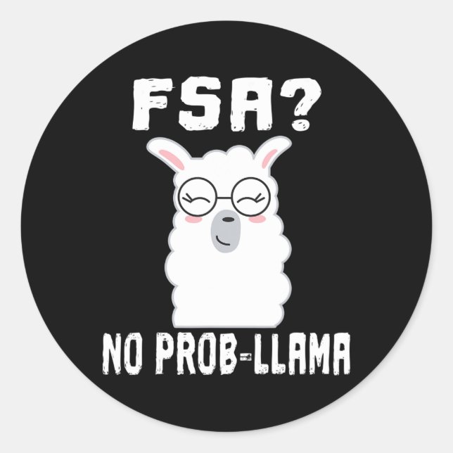 Pegatina Redonda No prob llama a la camiseta educadora de profesore (Anverso)