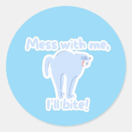 Pegatina Redonda No prueben mis leyes -