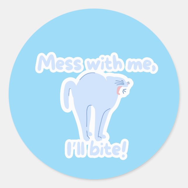 Pegatina Redonda No prueben mis leyes - (Anverso)