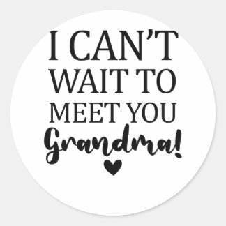 Pegatina Redonda No puedo esperar para conocerte Anuncio de embaraz