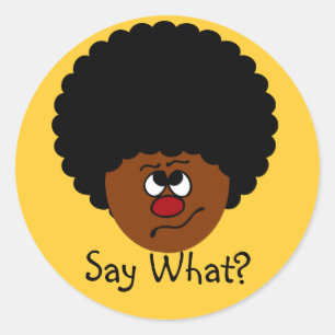 Pegatina Redonda No puedo haber oídole derecho; repita por favor