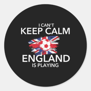 Pegatina Redonda No Puedo Mantener La Calma Inglaterra Está Jugando