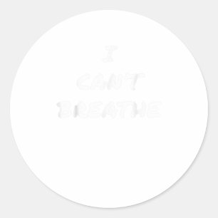 Pegatina Redonda No puedo respirar las vidas negras importan protes