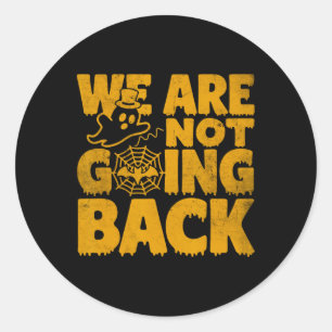 Pegatina Redonda No retrocederemos el voto Kamala Harris 2024 Hallo