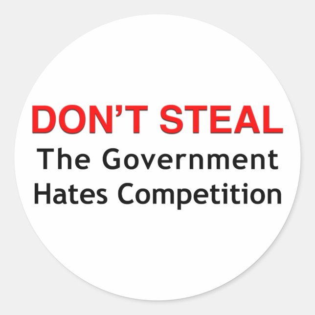 Pegatina Redonda No robes (Anverso)