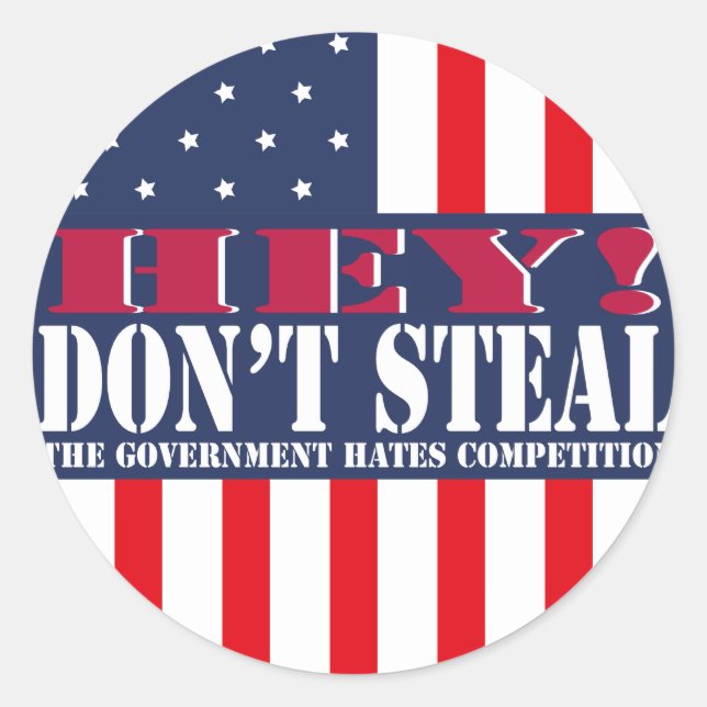 Pegatina Redonda No robes (Anverso)