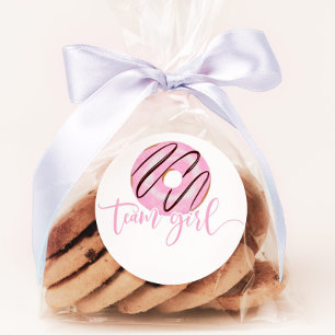 Pegatina Redonda No sabemos chica del equipo de revelación de géner