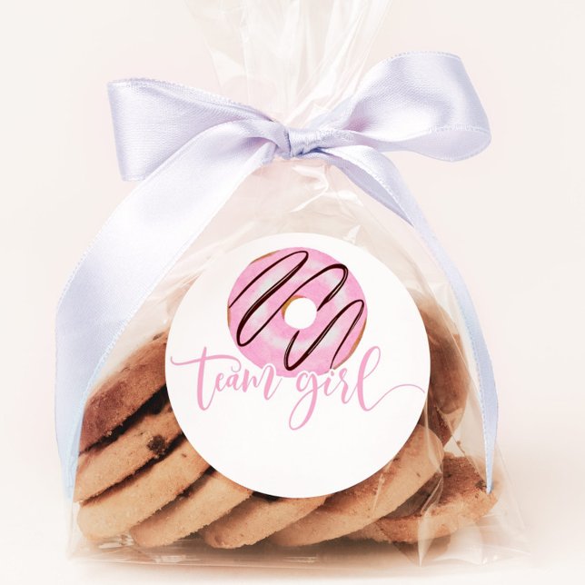 Pegatina Redonda No sabemos chica del equipo de revelación de géner (Subido por el creador)