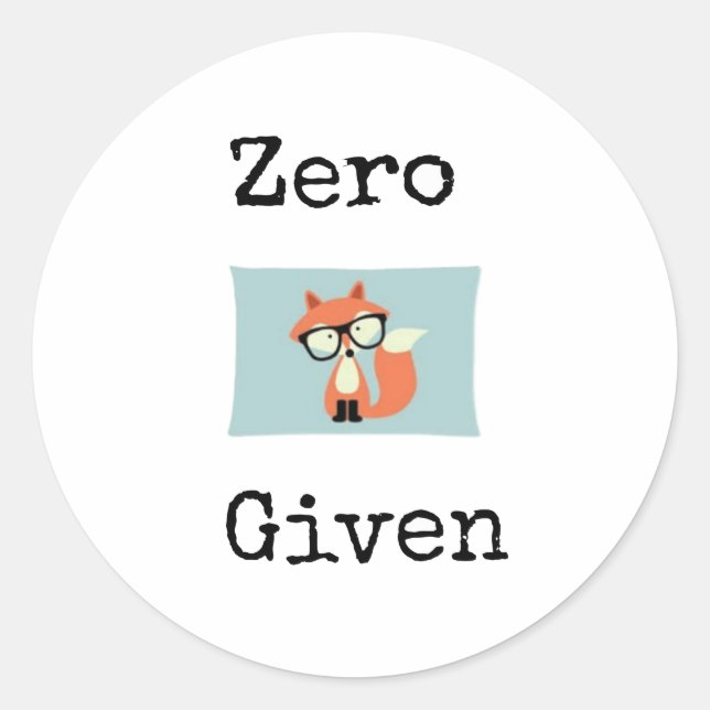 Pegatina Redonda No se da "Fox" (Anverso)