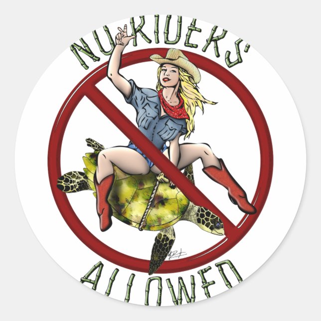 Pegatina Redonda No se permite ningún piloto (Anverso)