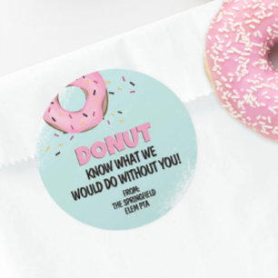 Pegatina Redonda No sé qué haría sin tu Donut