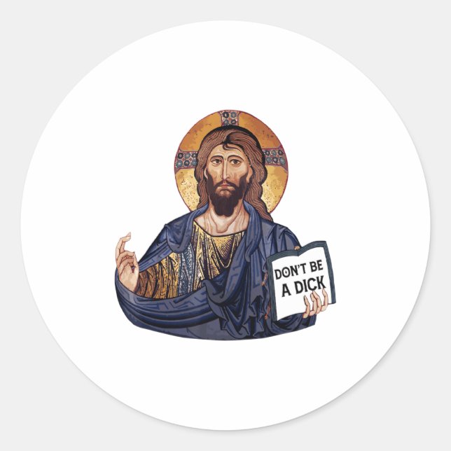 Pegatina Redonda No Seas Un Libro De Jesús (Anverso)