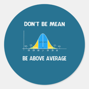 Pegatina Redonda No Significa Matemáticas Superiores a la Media