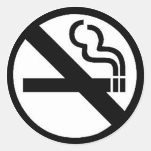Pegatina Redonda NO SmOking