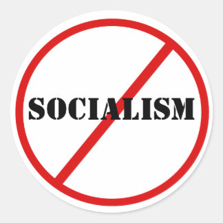 PEGATINA REDONDA NO SOCIALISMO - PEGATINAS