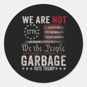 Pegatina Redonda No somos partidarios de Trump en el Votetrump 2024
