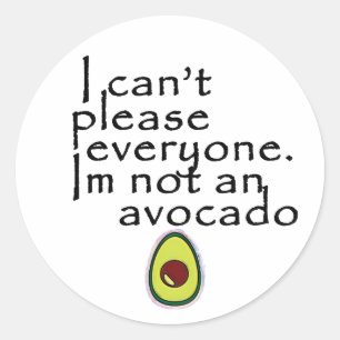 Pegatina Redonda ¡No soy aguacate!