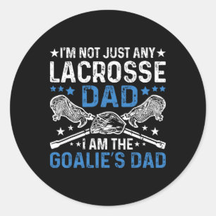 Pegatina Redonda No soy cualquier Lacrosse Papá soy el papá arquero
