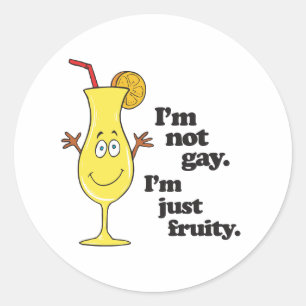 Pegatina Redonda NO SOY GAY. SOY SOLO AFEMINADO.png