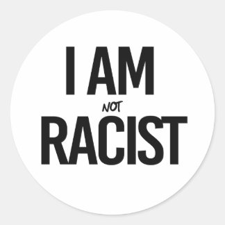Pegatina Redonda NO soy racista