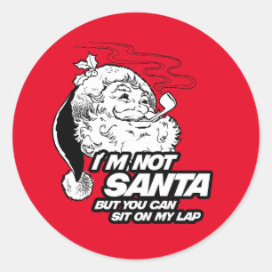 PEGATINA REDONDA NO SOY SANTA PERO PUEDES SENTARTE EN MI LAP