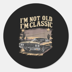 Pegatina Redonda No Soy Viejo Im Clic Funny Car Graphic Mens Y amp;