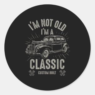 Pegatina Redonda No Soy Viejo Im Clic Funny Coche Cita Retro Vintag