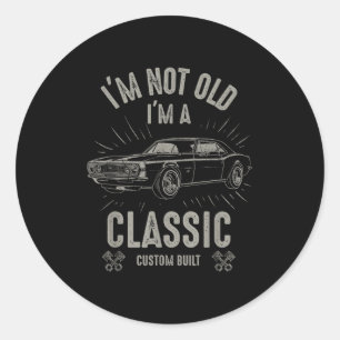 Pegatina Redonda No Soy Viejo Im Clic Funny Coche Cita Retro Vintag