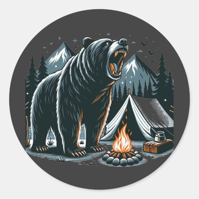 Pegatina Redonda No te metas en mi casa (Anverso)