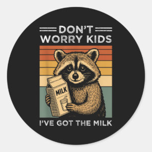 Pegatina Redonda No te preocupes niños, tengo la grasa retro gracio
