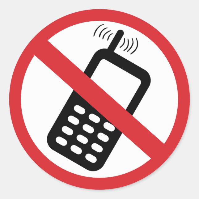 Pegatina Redonda No Teléfonos Móviles (Anverso)