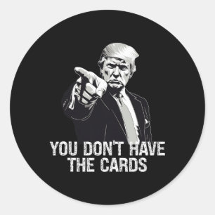 Pegatina Redonda No Tienes Cartas Donald Trump EE. UU. Vs Ucrania