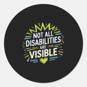 Pegatina Redonda No Todas Las Discapacidades Son Visibles Cool Disc