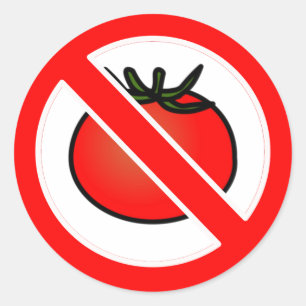 Pegatina Redonda No Tomates
