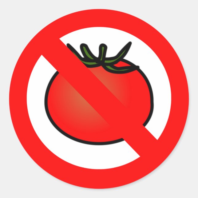 Pegatina Redonda No Tomates (Anverso)