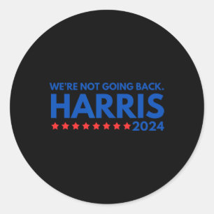 Pegatina Redonda No va a regresar Kamala Harris 2024 Design