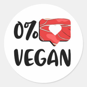 Pegatina Redonda No Vegan