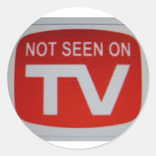 Pegatina Redonda No visto en la TV