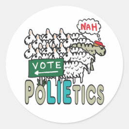 Pegatina Redonda No voten a la política