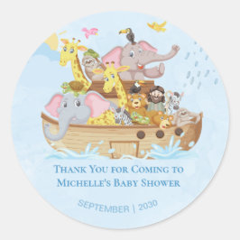 Pegatina Redonda Noahs ark lindo gracias favor